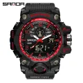 【Miga Plaza】 Sports Brand Fashion Watch Men LED Digital Quartz Watch Men Top Luxury Multi-Function Analog Digital Watch Waterproof Watch. 