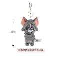 Tom and Jerry Plush Keychain Mouse and Cat Cartoon Plush Animal Doll, Children's Birthday Gift, Popular 10cm. 