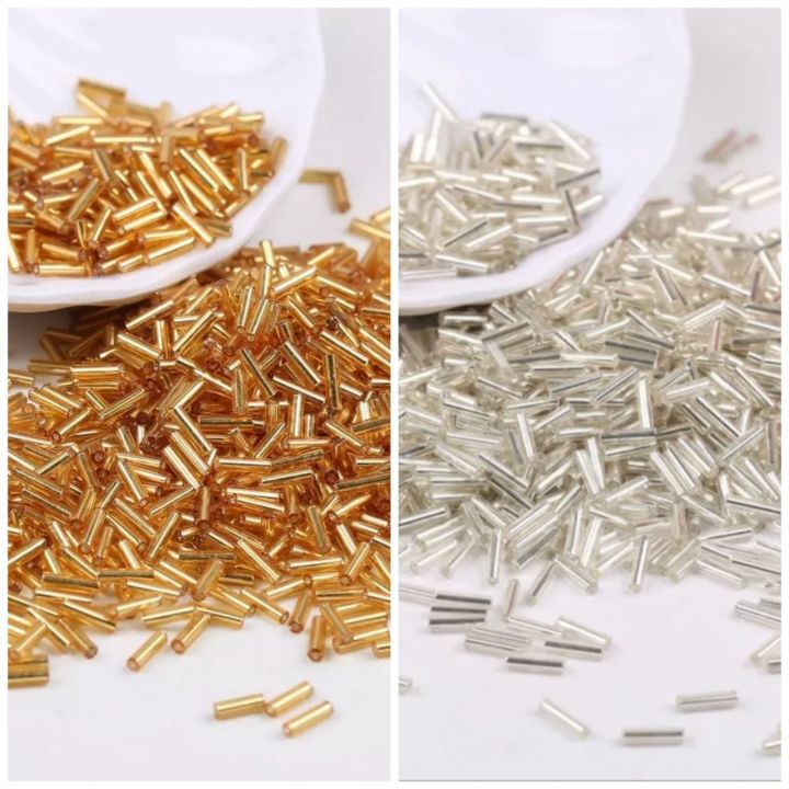 250-1000 pcs 5x2mm Long Tube Glass Beads Seed Beads Spacer Beads