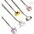 【Luckiyou】Personality Sanrio Kawaii Kuromi Pendant Necklace Cute Creative Cartoon Clavicle Chain Girlfriends Couple Popular Accessories. 