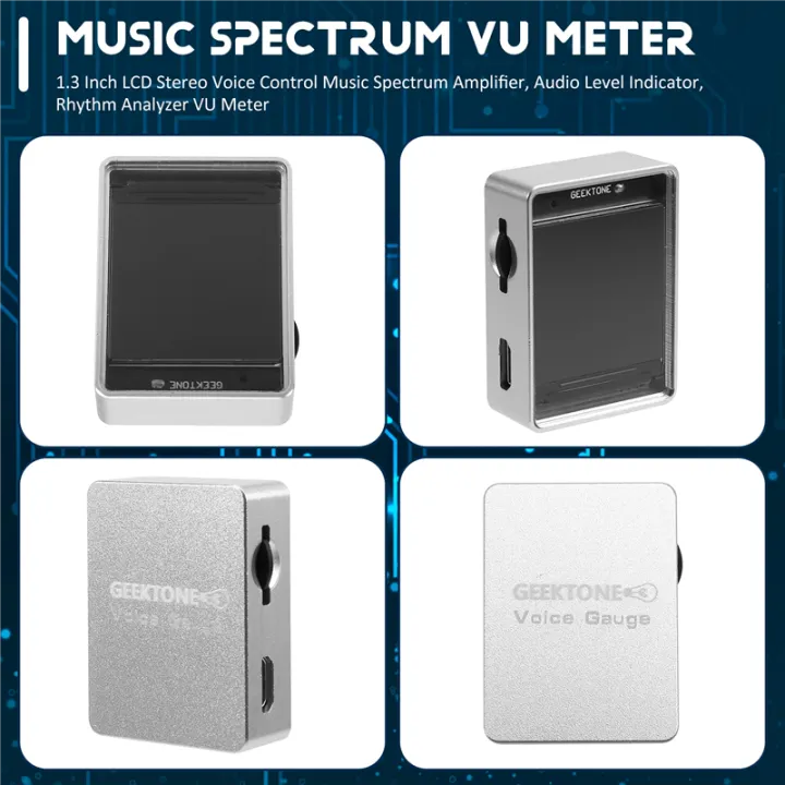 1.3 Inch LCD Stereo Voice Control Music Spectrum Amplifier Rhythm ...