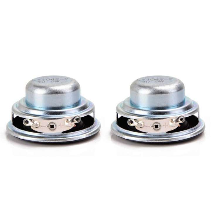 (QBNP) 2Pcs 40MM Mini Audio Portable Speakers 16 Core 4 Ohm 5W Full Range Rubber Side NdFeB Magnetic Speaker