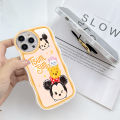 Super Case For iPhone 6S Cute Mickey and Minnie Disney Clear Cartoon Cases Soft Silicone Full Rubber Back Cover Moble Phone Tpu Transparent Curly Wave Hybrid Shockproof Casing For Girls Ring+ Free Holder. 