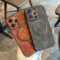 Luxury Matte Leather For Magsafe Case For iPhone 11 13 12 14 Plus 15 Pro Max Case Magnetic Wireless Charge Shockproof Soft Cover. 