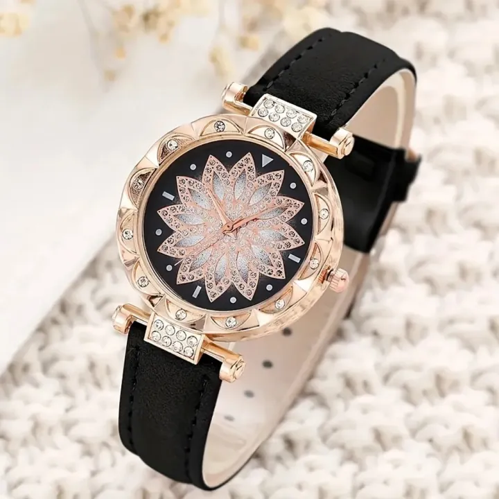 Fashionable%20Women's%20Wristwatch%20Bracelet%20-%20New%205pcs%20Set%20Rhinestone%20Watches%20Luxury%20Women%20Square%20Dial%20Simple%20Wrist%20Watches%20-%20Image%205