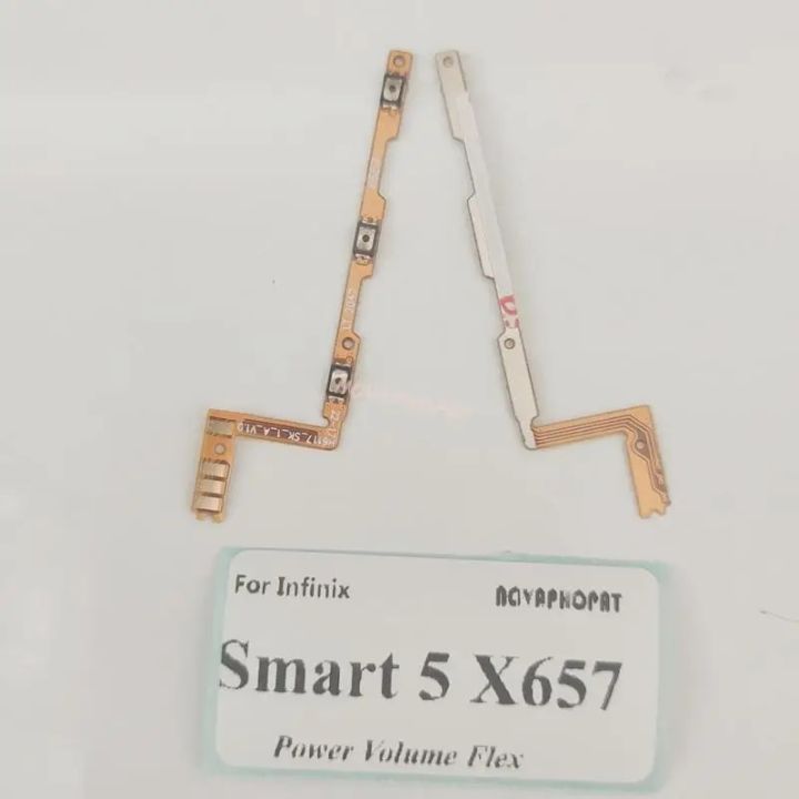 Wyieno For infinix Smart 5 X657 Power On Off Volume Up Down Ribbon Power Button Flex Cable