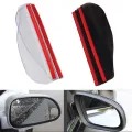 2Pcs Universal Flexible PVC Car Back Mirror Eyebrow Rain Cover Car Accessories Rearview Mirror Rain Shade Rainproof Blad(color:brown). 