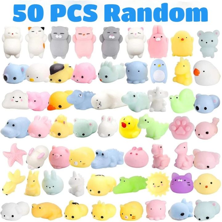 50-5PCS Kawaii Squishies Mochi Anima Squishy Toys For Kids