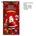Reusable Christmas Curtain Festive Christmas Curtain Reusable Easy to Hang Door Cover for Home Decoration Photography Christmas Door. 