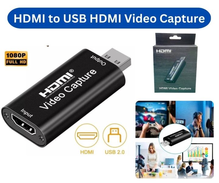 HDMI Video Capture Adapter, Audio Video Capture Cards HDMI to USB HDMI ...