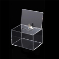 Transparent Donation Box with Lock Money Collection Box Ballot Box. 