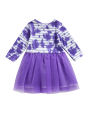 Choopy sea-Toddler Girl Halloween Dress, Cute Long Sleeve Cartoon Print A-Line Tulle Tutu Dress. 