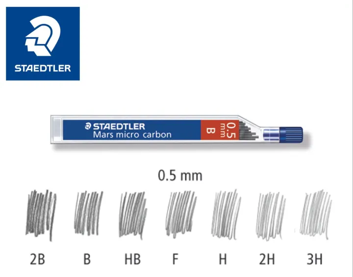 STAEDTLER 250 premium quality Mechanical Pencil refill 0.3, 0.5, 0.7 and 0.9