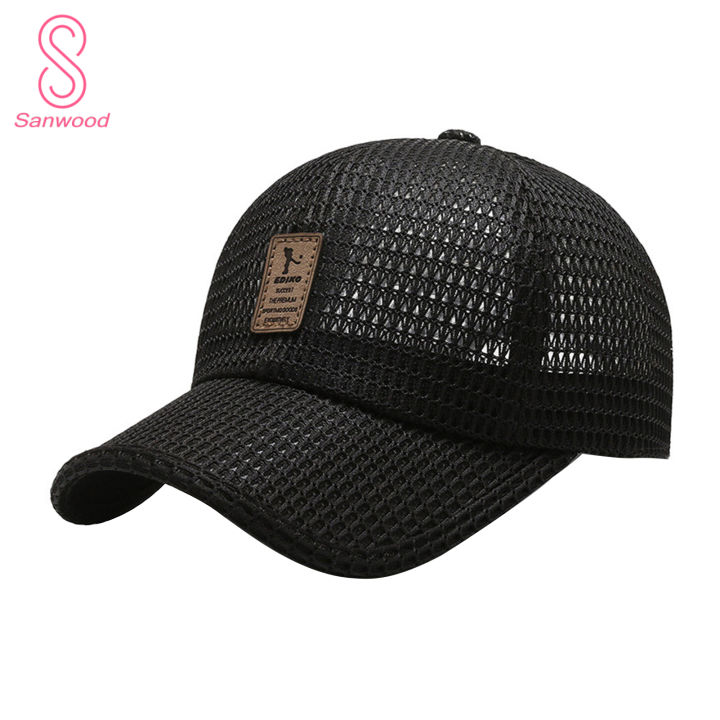 Uni Cap Mesh Design Pure Color Uni Hat