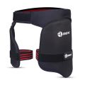 RMAX Lower Body Protection Cricket Thigh Pad Double Inner Thigh Pad Cricket Thigh Guard for Right Hand Batsman (Black) (FROM INDIA) SAB. 