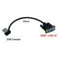 RS232 DB9 Female to USB 2.0 A Female Serial Cable Adapter Converter 8 Inch 25cm. 