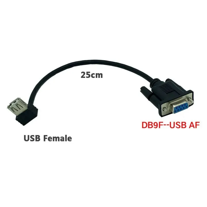 RS232%20DB9%20Female%20to%20USB%202.0%20A%20Female%20Serial%20Cable%20Adapter%20Converter%208%20Inch%2025cm%20-%20Image%202