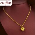 ShopSphere Gold 18k Pawnable Saudi Necklace for Women Nasasangla Smooth Transfer Beads Good Luck Couple Necklace. 