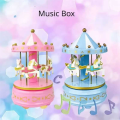1pcs Luxury Carousel Music Box 4 Horses Rotate Rotation Romantic Luxury Carousel Toys Handwork Music Box Gifts. 