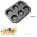 Non Stick Cupcake & Muffin baking tray 6 Cups. 