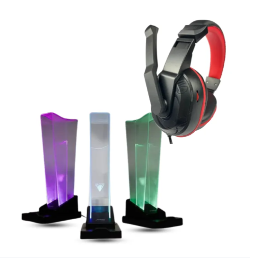 JEDEL GM01 RGB Gaming Headphone Stand – Desk Headset & Controller Holder with RGB Lighting