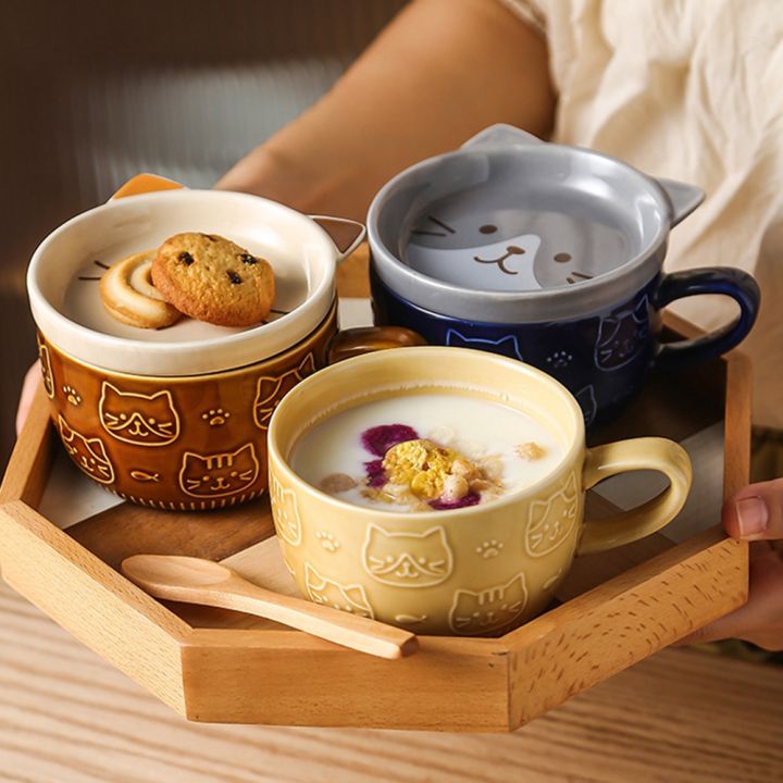 Creative%20Ceramic%20Coffee%20Mugs%20with%20Lid%20Cute%20Cat%20Porcelain%20Cup%20Family%20Breakfast%20Milk%20Juice%20Cup%20Beverage(Yellow)%20-%20Image%202