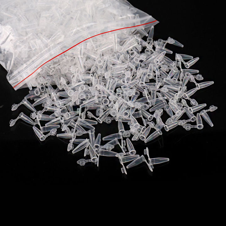 【EleganceEssence】Wholesale Micro 0.2ml Centrifuge Tube 50 Test Tubes Transparent Plastic Tube Container Science Laboratory Test Accessories Lid