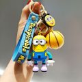 Minions Keychain Female Cute Cartoon Trending Creative Couple Doll Car Key Chain Schoolbag Pendant Gift. 