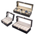 2/3/6 Grids Watch Box PU Leather Watch Case Holder Organizer Storage Box for Quartz Watches Jewelry Boxes Display Best Gift. 