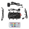 2in1 PWM ARGB Controller Hub 8 Ports 12V 4Pin Fan 5V 3Pin Wireless 5V RGB. 