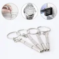 【ZIME】10Pcs 3In1 Eyeglass Screwdriver Sunglass Watch Repair Kit With Keychain Portable Hand Tools Screwdriver Stainless Steel Tools. 