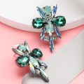Pauli Manfi New Fashion Colorful Rhinestone Earrings Women Bohemian Geometric Dangle Earring Accessories. 