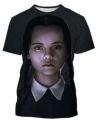 2023 Summer New Wednesday Addams 3D Printing T shirt Top Children Boy Girl Casual Fashion Short Sleeve Tee Tops. 