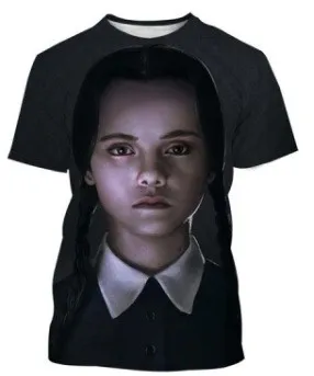 2023%20Summer%20New%20Wednesday%20Addams%203D%20Printing%20T%20shirt%20Top%20Children%20Boy%20Girl%20Casual%20Fashion%20Short%20Sleeve%20Tee%20Tops%20-%20Image%205