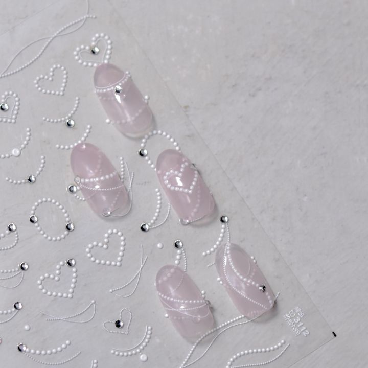 Waitz%20Naitz%20Pearl%20Love%20Gold%20Silver%20Chain%20High%20Quality%205D%20Crystal%20DiamoLuxury%20nd%20Nail%20Sticker%20Nail%20Art%20Decal%20Design%20Manicure%20Tool%20T-3112%20-%20Image%202