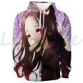 2021 3D Printing Hoodies Anime Demon Slayer Men's Sweatshirt Cosplay Kimetsu no Yaiba Nezuko Jacket For Teenager Women Clothes. 