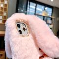 GTWIN Plush Warm Case For iPhone 12 11 Pro Max XS Max XR X Cute Long Rabbit Ears Furry Fluffy Fur Cover For iPhone 6 6S 7 8 Plus. 