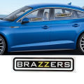 【Exclusive Offer】1Pcs New Universal Vinyl Car Aticker Funny BRAZZERS Car Text Stickers Auto Window Decals Foe Car Styling Decoration 4.9*22.5cm. 