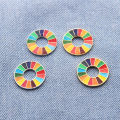 Enamal 17 Colors Sustainable Development Goals Brooch United Nations SDGs Pin ANLAN. 