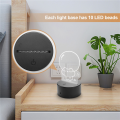 10 Pack 3D Night LED Light Lamp Base + Remote Control + USB Cable, 16 Colors Light Show Display Stand for Acrylic Black. 