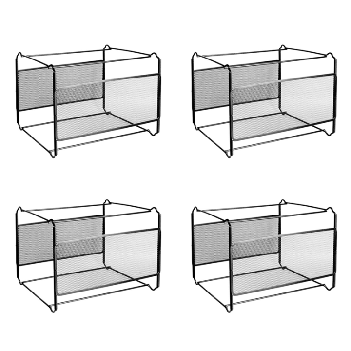 4X A4 Mesh Metal File Organizer Box Hanging File Folder Box Desk ...