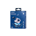 REMAX K16 Wireless Lavalier Microphone with Magnetic Clip, Digital Display, and Dual Microphone Connection. 