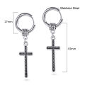 Qingwen earings irings for men cross earings men's accessories ring korean airrings punk hikaw for boys black cross. 