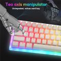 Gamakay K61 61 Keys Mechanical Gaming Keyboard Tyce-C Wired RGB Backlit keyboard Gateron Switch Crystalline Base Hot Swappable. 