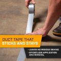 Duct Tape - 48mm x 9m (2 Inch) - Heavy Duty Gaffer Tape - Waterproof Adhesive Cloth Duct Tape - Grey Packing Cloth Book Binding Tape by ZinZen. 