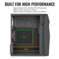 RUIX TIAN MINI ATX Gaming Computer Case with RGB Strip. 