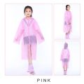 Children Disposable Raincoat Hooded Kids Poncho Button PEVA Portable Outdoor Rainwear Blue. 