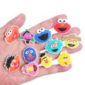【hot】 Single Sale 1Pcs Sesame Street Shoe Charms PVC Accessories DIY Shoe Decoration For Croc Jibz Kids X-Mas Gifts. 