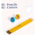 Pencil pack with Eraser & Sharpener/Cutter For School/Preschool Kids. 