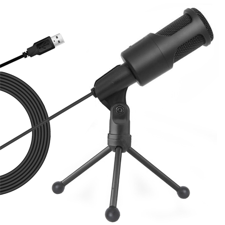 Simple Microphone For Computer PC USB Microphone, Podcast Condenser Microphone with Foldable Tripod ...